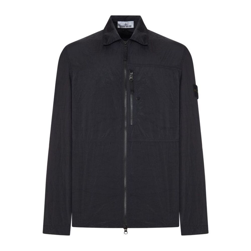 Stone Island Men Nylon Overshirt With Stone Island Badge